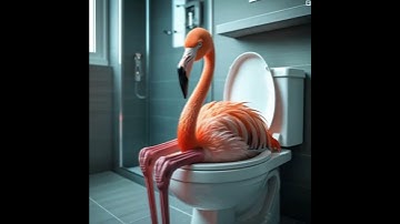This Flamingo really had to go... sound up! #funny #animals 