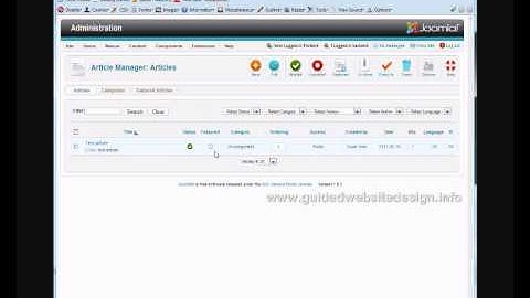 joomla 1 6 help videos - creating an link to your article