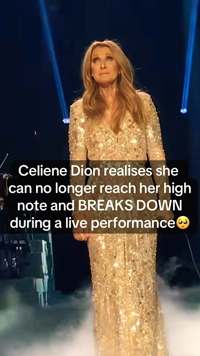 Celine Dion broke down and nearly cried during a live performance 🥺💔 #shorts #celinedion