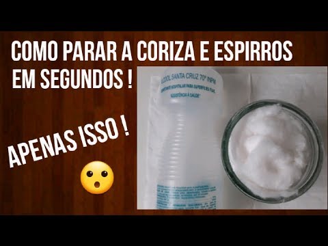 Como parar o NARIZ ESCORRENDO | CORIZA | ESPIRROS em segundos!