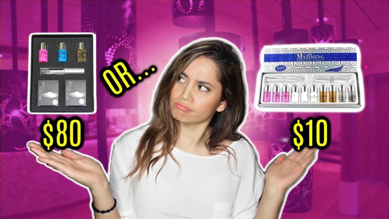 $80 vs $10 Lash Lift Kit At Home | WORTH THE EXTRA COST? - YouTube