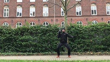 Alternating One-Arm Dumbbell Hang Power Clean into Push Jerk