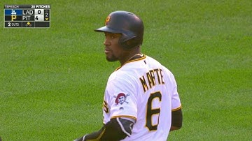 LAD@PIT: Marte doubles home Jaso for a 4-0 lead