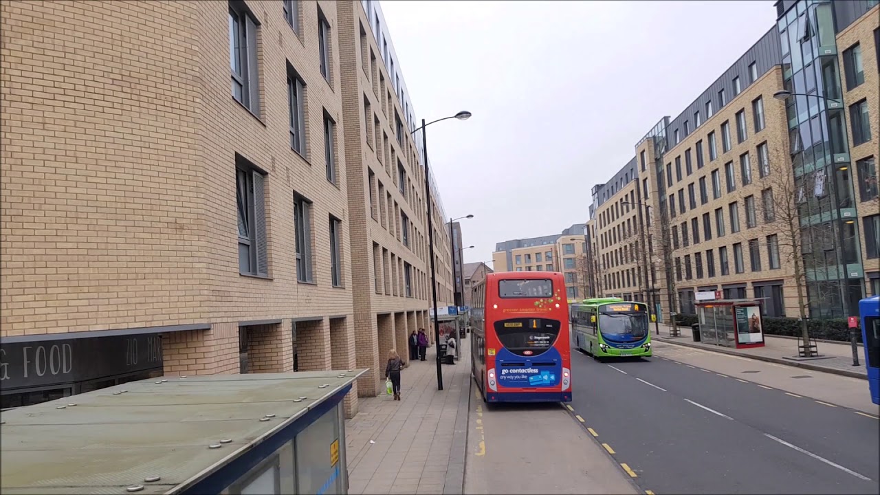 Babraham Road Park & Ride Full Route Visual Cambridge City Centre to