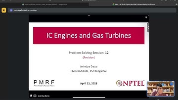 IC Engine and Gas Turbines (noc23-me55) - Live Session: Week 12