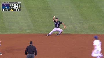 COL@LAD: LeMahieu robs Utley of a base hit