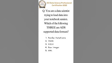 1 | OCI Data Science Professional Certification 2025 Question - Answer