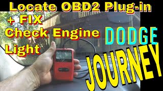 OBD2 Dodge Journey Data Port Location \& Clear Check Engine Light DiY