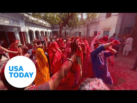 Colorful fun! Hindu festival Holi takes to streets around the world | USA TODAY