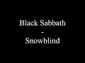 Black Sabbath - Snowblind (Lyrics)