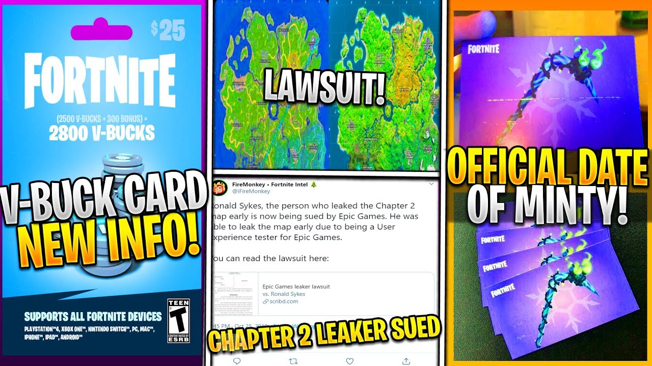 *NEW* Minty Pickaxe Release Date & V-Buck Cards! Fortnite Chapter 2