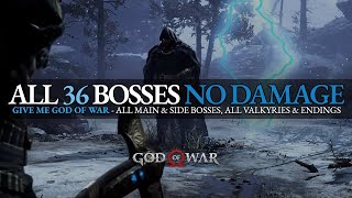 God of War - All 36 Boss Fights & Ending (No Damage) - Main, Side Bosses & All Valkyries (GMGOW)