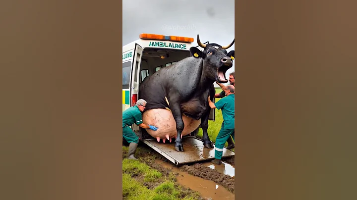 Pregnant cow rescued by doctor's from muddy field 🙏 #humanity #cow #animals #rescueanimals #pets