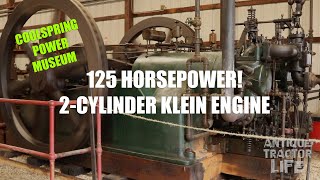 1912 Twin Klein 2-cylinder, 125 horsepower engine built by National Transit Oil in Pennsylvania