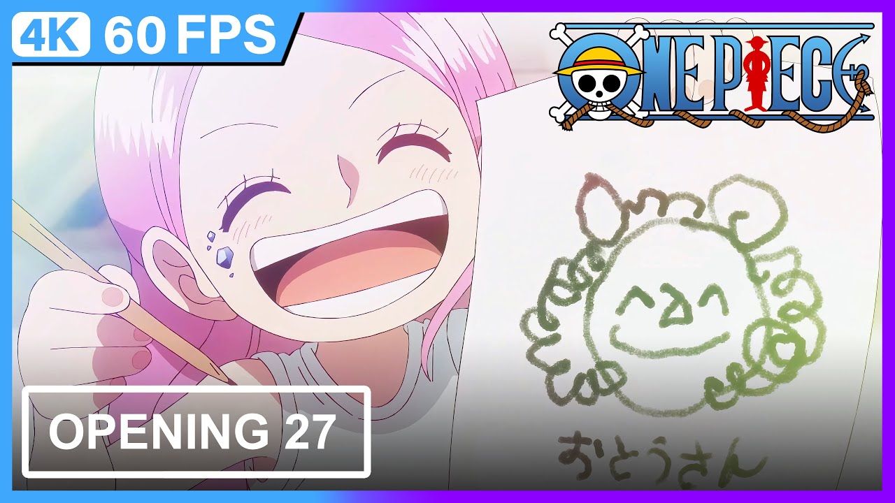 ワンピース ani One Piece Opening 27 | Tenshi no Akuma | 4K | 60FPS