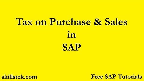 Tax on Purchase and Sales in SAP |Tax Procedure in SAP | Withholding Tax configuration in SAP FICO