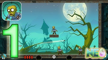 Stupid Zombies: Gameplay Walkthrough Part 1 - Level 1 - 15 Complete (iOS, Android)
