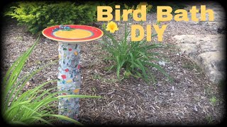 Bird Bath DIY made from mostly Dollar Tree items This tutorial will show you how to make your own garden bird bath. Use safety 