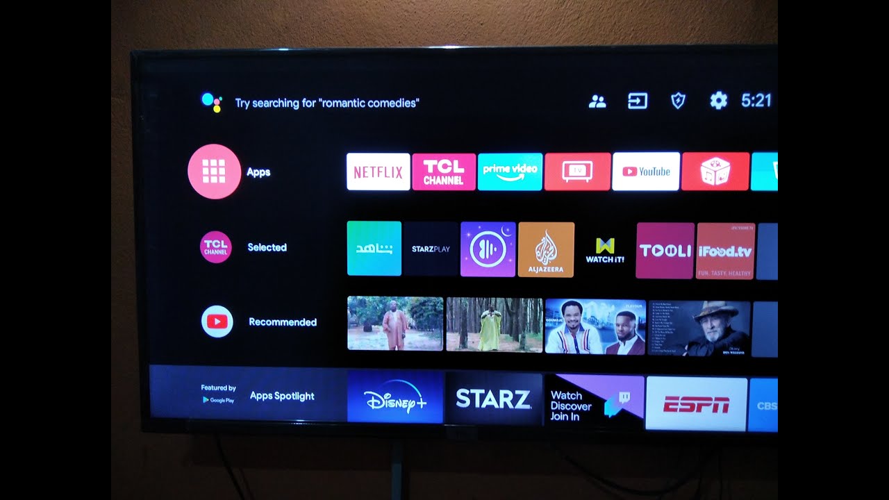 TCL Android TV - Apps 