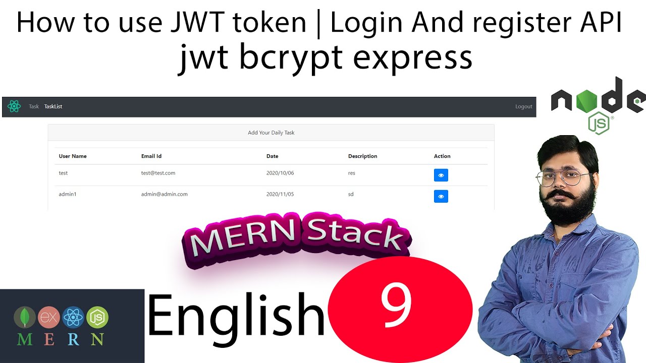 How to use JWT token In Node js | Login And register Api in node js ...