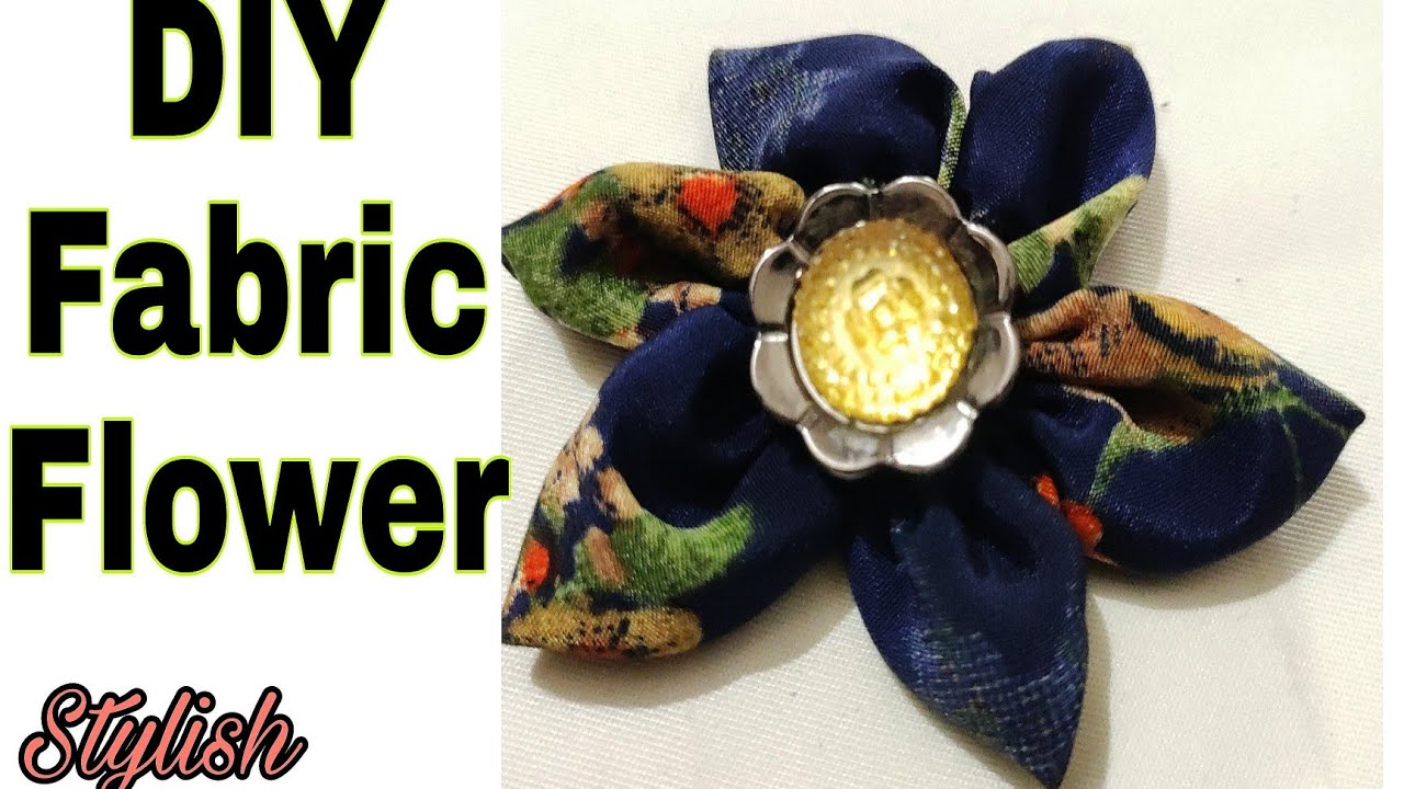 How To Make Fabric Flowers Quick And Easy Tutorial/DIY Beautiful Fabric Flower Making In 2