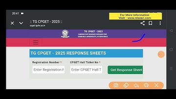 TS CPGET Answer Key 2025/TS CPGET Answer Key 2025 Pdf Download/TS CPGET Response Sheet Download link