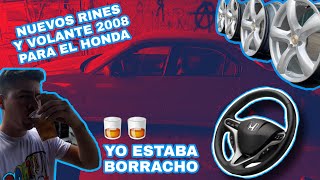 BORRACHOS🍺 INSTALAMOS VOLANTE Y RINES AL CIVIC / RESTAURANDO HONDA CIVIC EP.2...!!