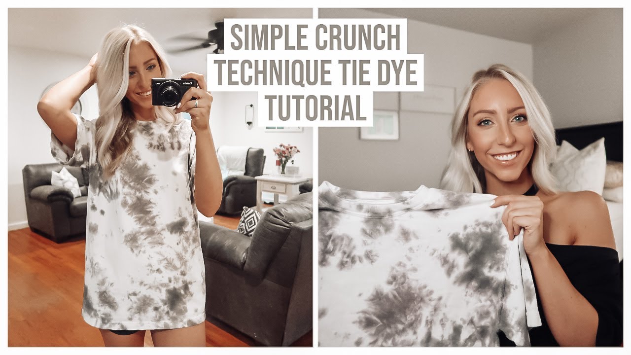 TIE DYE WITH ME! | SIMPLE CRUNCH TECHNIQUE USING RIT DYE - YouTube