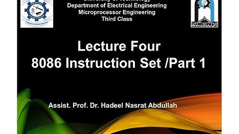Lecture 4 Microprocessor Eng. Hadeel Nasrat