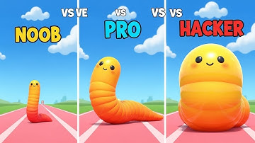 🔥 NOOB vs PRO vs HACKER in Gummy Worm Go! (Funny Fails, Insane Skills & Satisfying Gameplay)