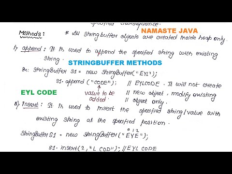 JAVA 071- STRINGBUFFER METHODS IN JAVA - YouTube