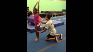 Little Gymnasts Working Their Back Handspring With Coach Drake At Mga Gymnastics, Cheer And Tumbling