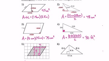 Area of a Parallelogram and Triangle