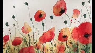 How To Paint Poppy Field Watercolour Lots Of Advice & Fun Techniques
