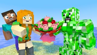 The minecraft life of Steve and Steve : Creeper giant - Minecraft animation
