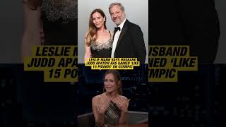 Leslie Mann jokes that her husband, Judd Apatow, likes to override his Ozempic dose #shorts