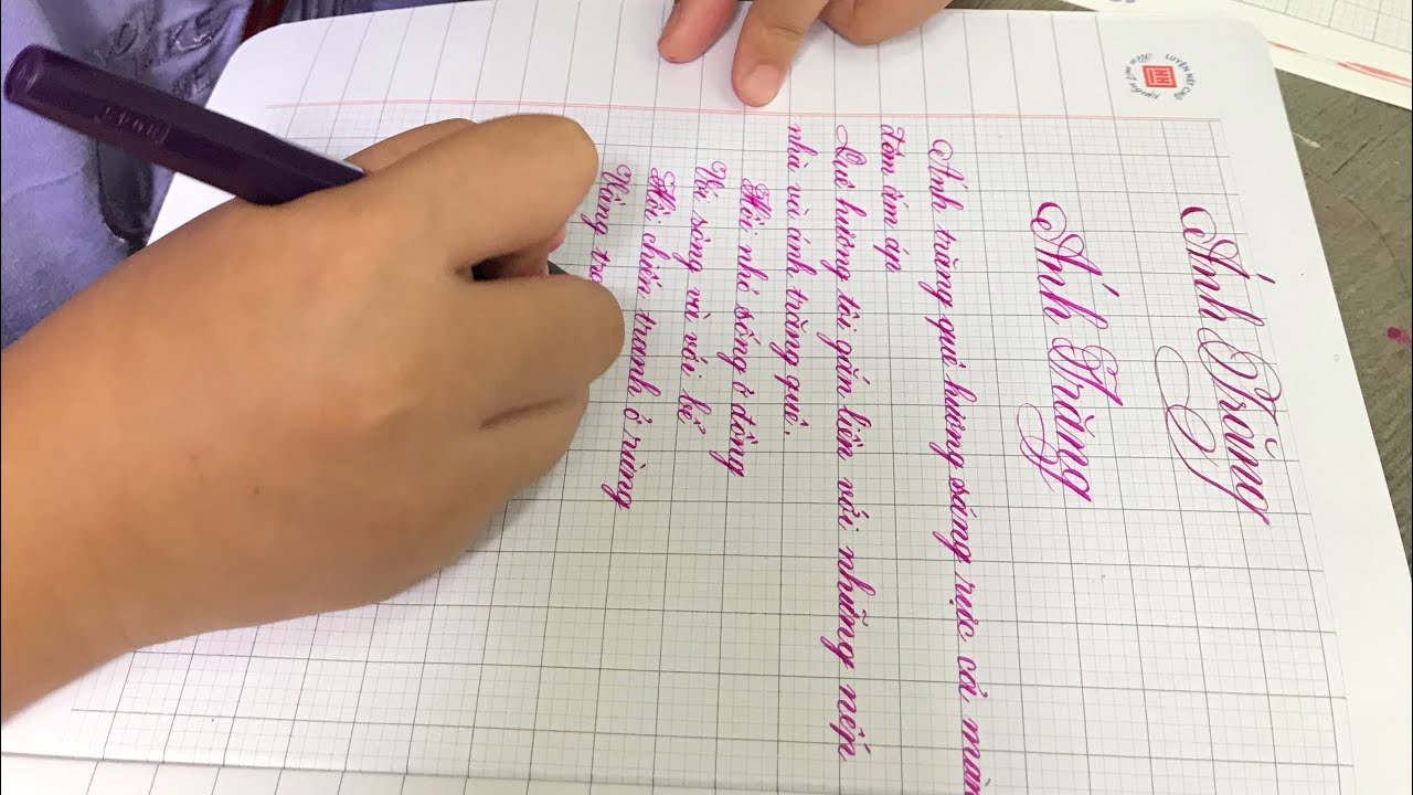 Luyện chữ cùng học sinh tiểu học✍️ Bé Ánh Minh lớp 3 luyện tập nét sáng tạo