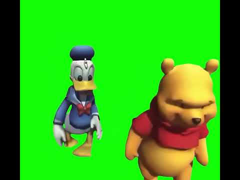 Donald Duck And Winnie The Pooh Dancing Green Screen Memes