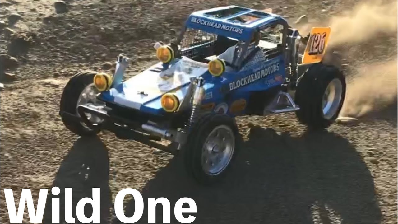 【ジャンク品】ラジコン WILD ONE タミヤ「WILD ONE OFF-ROADER BLOCKHEAD MOTORS」プロモーション