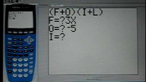 Algebra - First Outer Inner Last (F.O.I.L.) Program