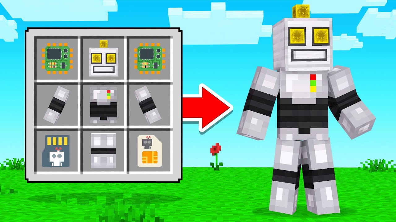 CRAFTING ROBOTS In MINECRAFT! - YouTube