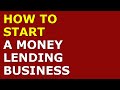 How to Start a Money Lending Business | Free Money Lending Business Plan Included