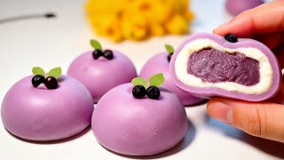 How to Make Soft & Chewy Taro Cream Mochi (Easy Dessert Recipe)