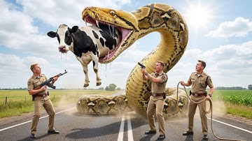 Emergency Team Saves Mother Cow from Massive Python’s Brutal Attack 🐍🚨🐄