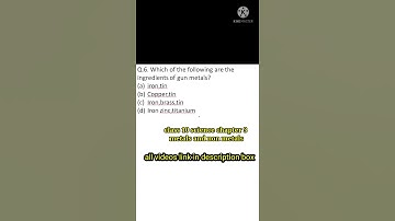 Metals and non metals MCQ-chapter 3-science class 10-CBSE board exam q6 #science #shorts