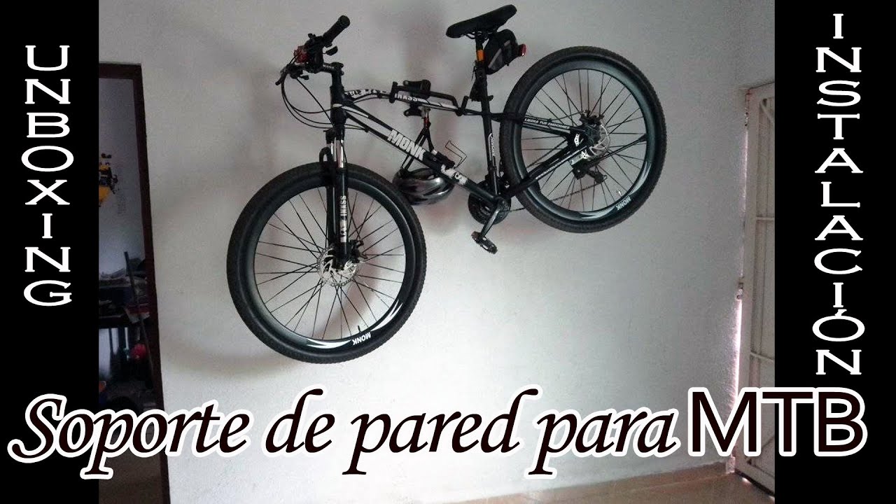 Soporte de pared para colgar bicicleta doble gancho resistente. 