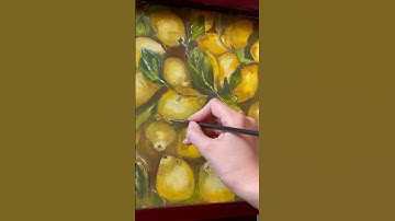 Oil painting. Lemons. #diy #shorts #painting #oilpainting