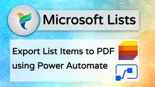 How to Export Microsoft Lists Data to PDF