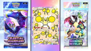 Shining Revelry Packs 72-75 & Celestial Guardians Packs 38-56 / Pokemon TCG Pocket
