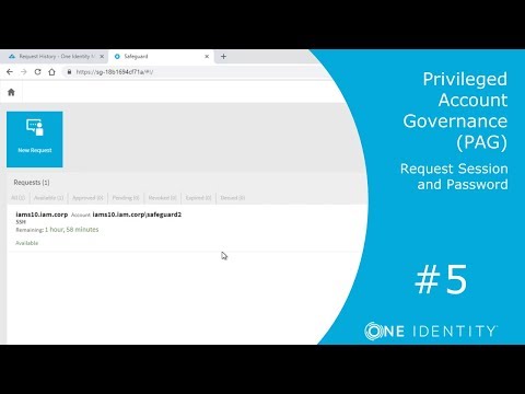 One Identity Manager | Privileged Account Governance #5 | Request Session and Password